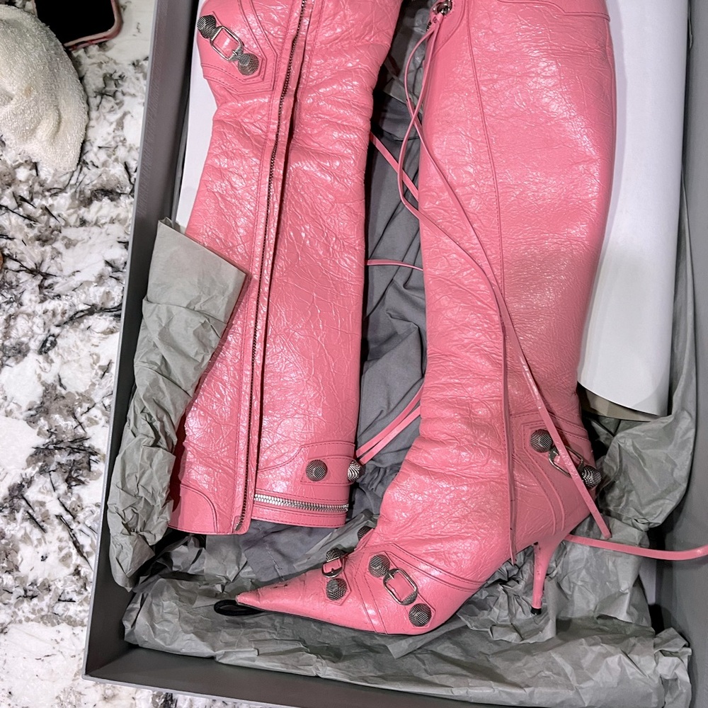 Balenciaga women’s cagole knee boots
